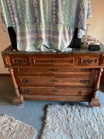 Dressoir met marmer bovenkant, Ophalen, Gebruikt, 100 tot 150 cm, 5 laden of meer