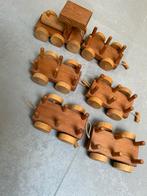 Houten speelgoedtrein, Kinderen en Baby's, Speelgoed | Playmobil, Ophalen, Zo goed als nieuw
