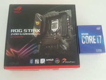 Carte Mère Asus ROG STRIX Z490 + Poc Intel I7 10700