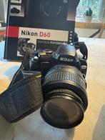 Nikon d60 fototoestel incl lens/tas/statief, Ophalen, Gebruikt, Spiegelreflex, Nikon