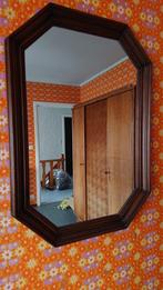Grand miroir mural avec bord en bois, Maison & Meubles, Moins de 50 cm, Enlèvement, Utilisé, Moins de 100 cm