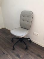 bureaustoel, wit met grijze ruitjes, Huis en Inrichting, Bureaustoelen, Ophalen, Gebruikt, Grijs, Bureaustoel