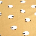 Flanelle chaud! 61111) 140x50 cm flanelle mouton jaune clair, Jaune, Enlèvement ou Envoi, 30 à 200 cm, Coton