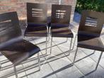 Set van 4 design KUADRA Pedrali stoelen. Stapelbaar, Huis en Inrichting, Ophalen, Gebruikt, Metaal, Vier