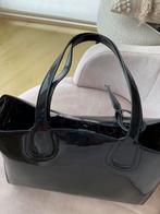 Zwarte lak handtas met pochet, Handtassen en Accessoires, Tassen | Damestassen, Ophalen of Verzenden, Handtas