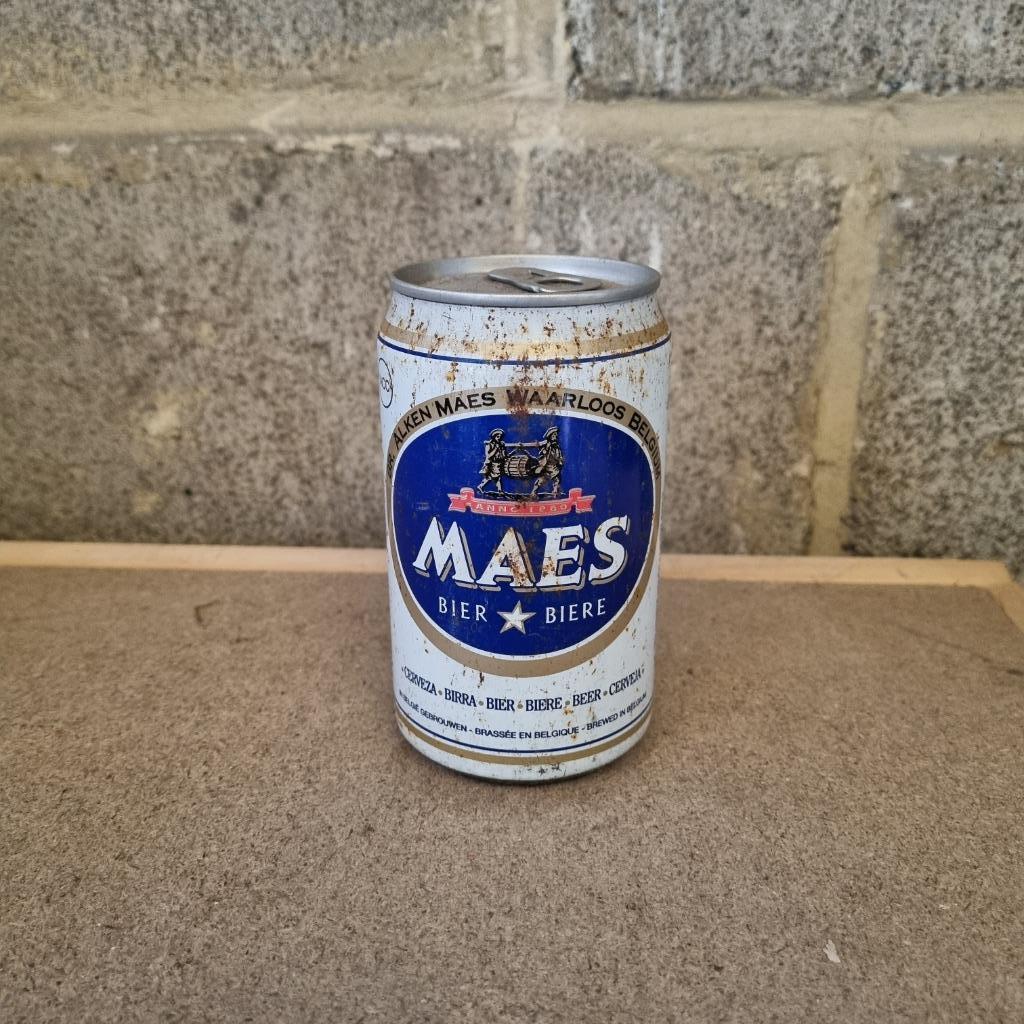 Canette de bière Maes (modèle 1), Collections, Enlèvement ou Envoi, Utilisé, Bouteille(s), Autres marques