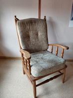 Vintage zetel houten frame, Huis en Inrichting, Ophalen, Zo goed als nieuw