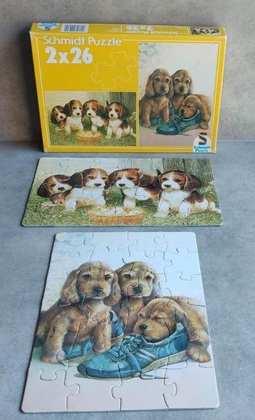 puzzel hondjes 2x26 schmidt