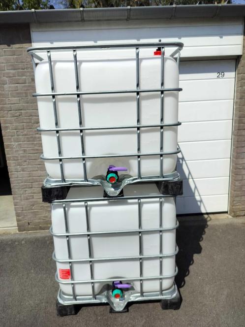 IBC containers (nog 1 exemplaar), Tuin en Terras, Regentonnen, Nieuw, Kunststof, Met kraantje, Ophalen