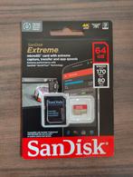 SanDisk Extreme 64GB, TV, Hi-fi & Vidéo, Photo | Cartes mémoire, MicroSD, Enlèvement ou Envoi, Neuf