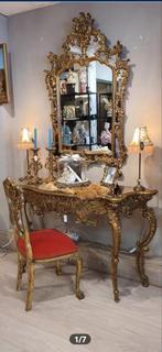 Prachtige Louis XV Rococo Console met Spiegel, Ophalen