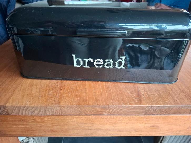 Prachtige zwarte emaille brooddoos, Huis en Inrichting, Woonaccessoires | Overige, Zo goed als nieuw, Ophalen of Verzenden