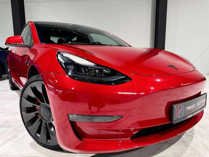 Tesla Model 3 PERFORMANCE" 513CV ! DUALMOTOR ! 08/2023 ! 4X4, Auto's, Tesla, Bedrijf, Te koop, Model 3, ABS, Achteruitrijcamera