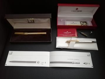 2 mooi pennen set caran d ache ecridor rétro en Dunhill 925 