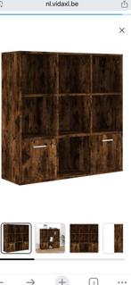 Boekenkast 98x30x98 cm bewerkt hout sonoma eikenkleurig, Ophalen, Gebruikt