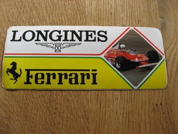 Ferrari Longines Jody Scheckter F1 Sticker beschikbaar voor biedingen