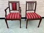 Eettafel met 6 stoelen mahonie hout, 50 tot 100 cm, 150 tot 200 cm, Rechthoekig, Ophalen of Verzenden