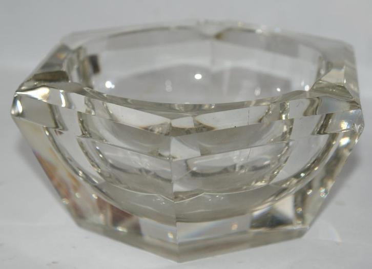 Ancien cendrier hexagonal en cristal Val St Lambert (?) VTG, Collections, Articles de fumeurs, Briquets & Boîtes d'allumettes