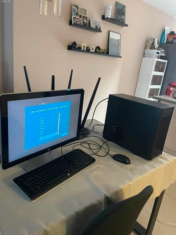 Computer (fractal design) + toebehoren., 8 GB, Avec moniteur, Utilisé, Gaming