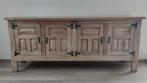 Eiken dressoir kast in landelijke stijl, Ophalen, Eikenhout, 200 cm of meer, Landelijk