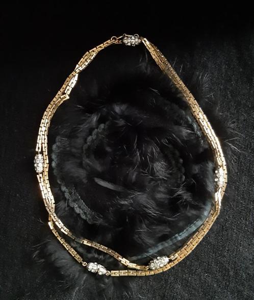 lange strass ketting, Handtassen en Accessoires, Kettingen, Zo goed als nieuw, Overige materialen, Overige kleuren, Ophalen