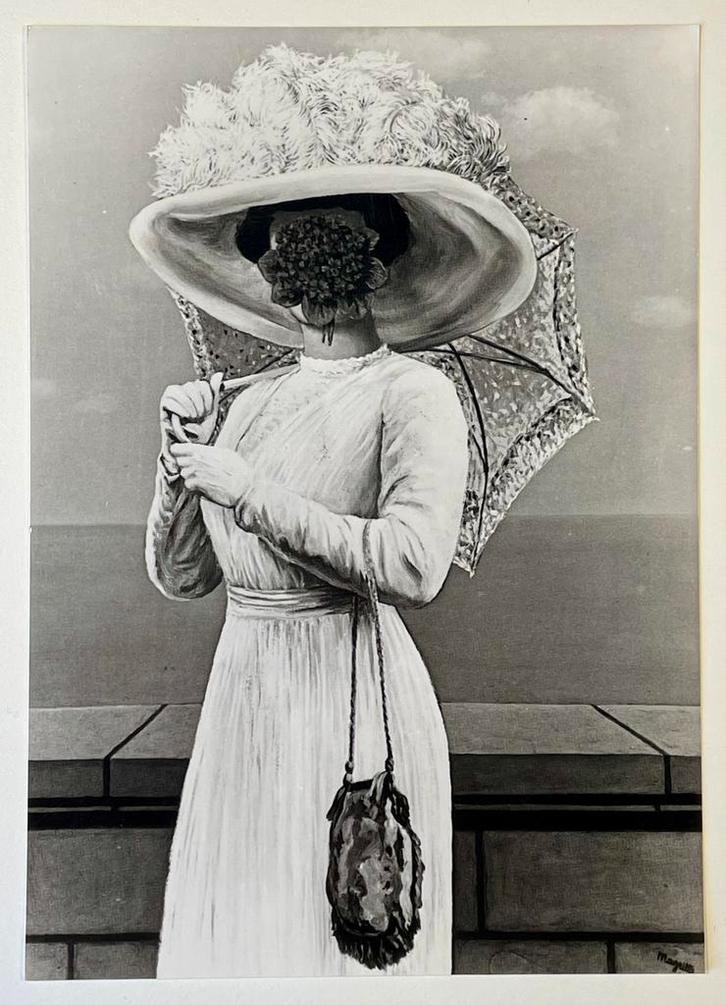 Magritte - La grande guerre-Photo Interpress 1982 - 18x13 cm, Antiquités & Art, Art | Peinture | Abstraite, Enlèvement ou Envoi