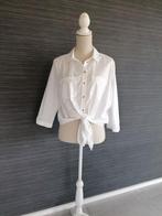Witte knoopblouse van Clockhouse, mt 42, Kleding | Dames, Wit, Maat 42/44 (L), Ophalen of Verzenden, Zo goed als nieuw