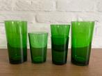 5 glazen groen Arcoroc Luminarc, Antiek en Kunst, Ophalen of Verzenden