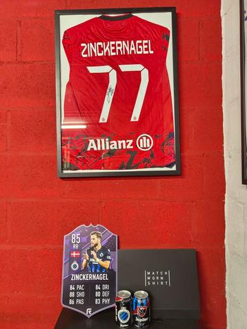 Match worn shirt and signed - Zinckernagel / Club Brugge beschikbaar voor biedingen
