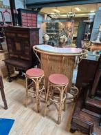 Bar plus antieke kruk van bamboe, Huis en Inrichting, Barkrukken, Ophalen