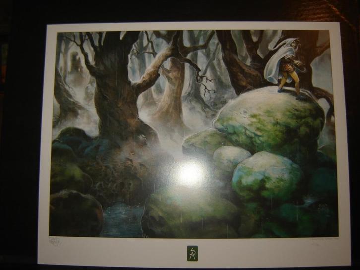 Litho Alzeor Mondraggo - David Caryn - genummerd-gesigneerd., Verzamelen, Stripfiguren, Zo goed als nieuw, Plaatje, Poster of Sticker