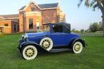 Ford model a cabriolet, Auto's, Oldtimers, Achterwielaandrijving, Cabriolet, Blauw, Leder