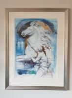 Joadoor, Griekse stijl in silverkleurige lijst 87cm x 68cm, Ophalen of Verzenden