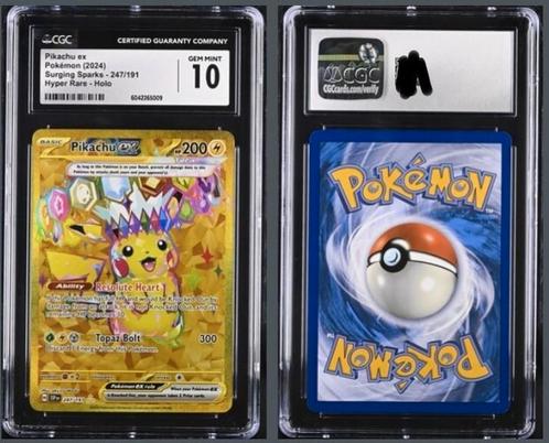 Pikachu ex #247 CGC10, Hobby en Vrije tijd, Verzamelkaartspellen | Pokémon, Zo goed als nieuw, Ophalen of Verzenden
