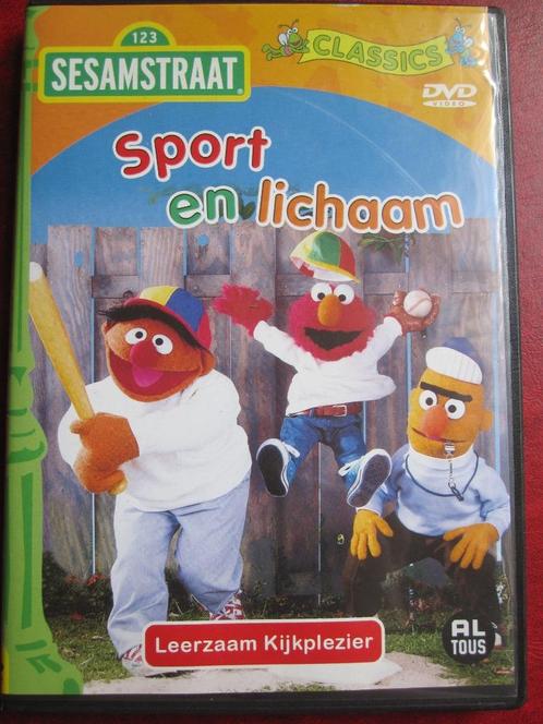Sesamstraat - Sport & Lichaam, Cd's en Dvd's, Dvd's | Kinderen en Jeugd, Zo goed als nieuw, Tv fictie, Educatief, Alle leeftijden