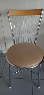 4 chaises de cuisine chromées, Maison & Meubles, Enlèvement