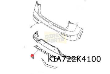 Kia Niro (Hybrid/PHEV) skidplate achterbumper (te spuiten) O