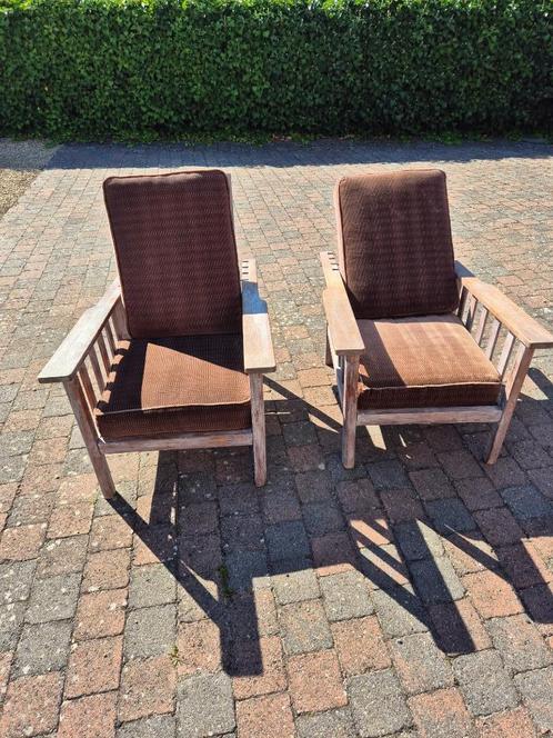 2 vintage 1-persoonzeteltjes, Antiek en Kunst, Antiek | Meubels | Stoelen en Sofa's, Ophalen