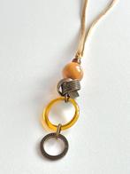 Long collier Et Le Bijou Créa La Femme Vintage, Jaune, Comme neuf, Enlèvement, Avec pendentif