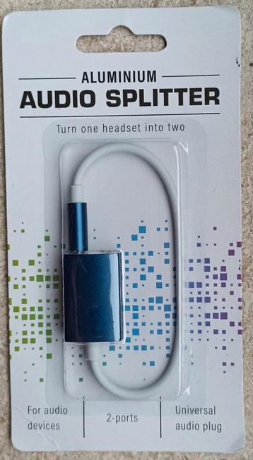 Audio splitter, pour 2 casques/entrées, NEUF, Enlèvement ou Envoi, Neuf, Haut-parleur ou Amplificateur