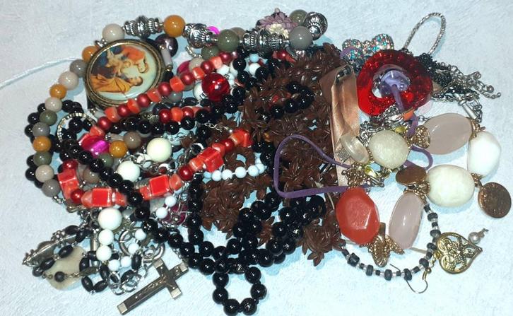 lot juwelen 5, Handtassen en Accessoires, Antieke sieraden, Overige typen, Zilver, Met edelsteen, Verzenden