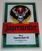 JAGERMEISTER : Metalen Bord Jägermeister Likeur, Collections, Marques & Objets publicitaires, Envoi, Panneau publicitaire, Neuf