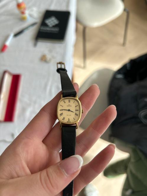 Vintage Omega De Ville, Handtassen en Accessoires, Armbanden, Zo goed als nieuw, Zwart, Ophalen
