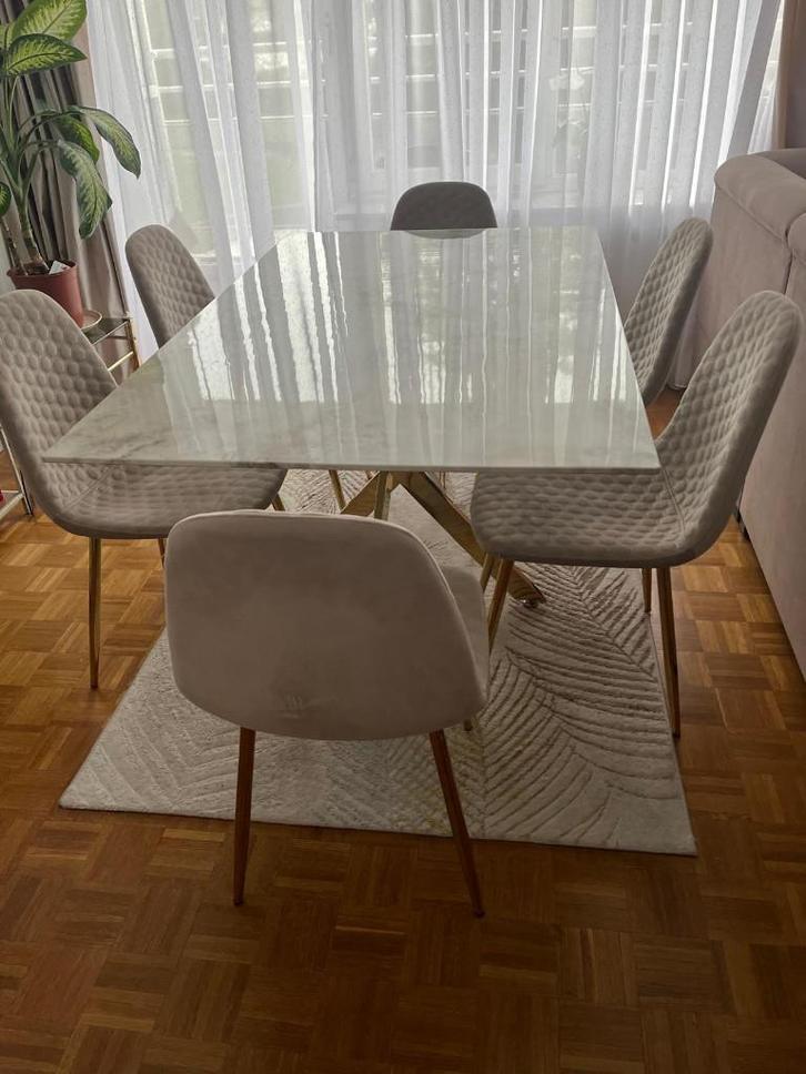 Table a manger+chaises+table basse, Huis en Inrichting, Tafels | Eettafels, Zo goed als nieuw, 50 tot 100 cm, 100 tot 150 cm, Vijf personen of meer