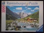 Ravensburger Karwendelgebergte Oostenrijk - 1000 stukken, Ophalen of Verzenden, Zo goed als nieuw, Legpuzzel