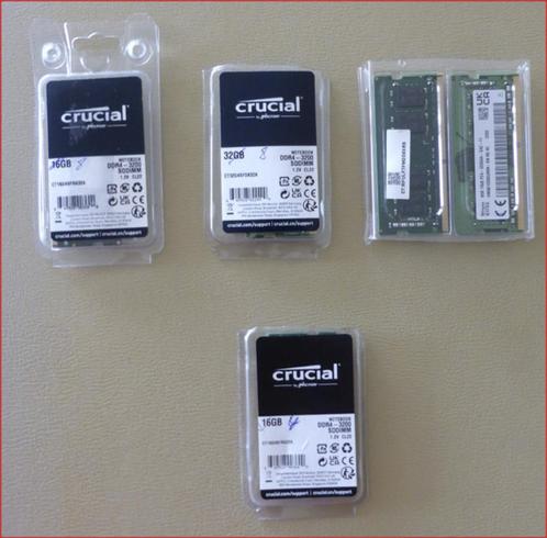 Crucial 8 GB 3200 MHz DDR4 SODIMM (4x8 GB), Computers en Software, RAM geheugen, Zo goed als nieuw, Laptop, 8 GB, DDR4, Ophalen of Verzenden