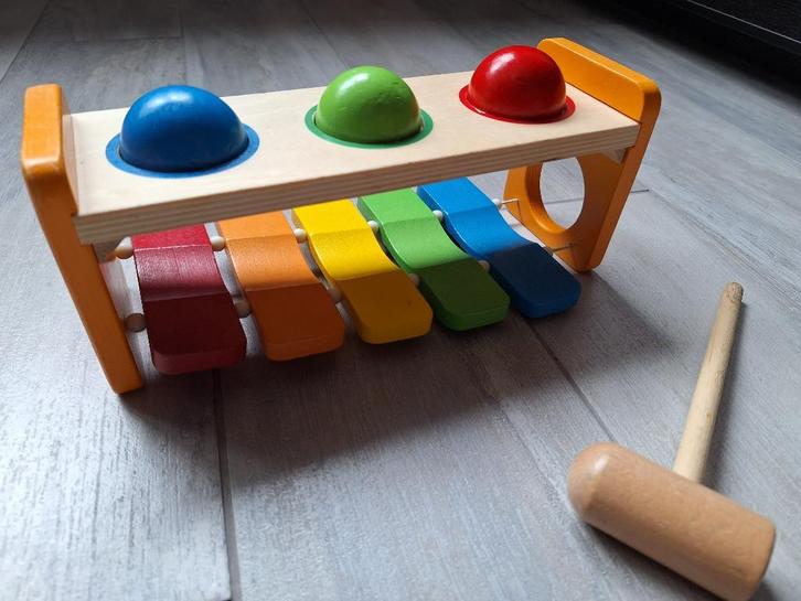 ☼ Ballenhamerbank met xylofoon, Kinderen en Baby's, Speelgoed | Houten speelgoed, Gebruikt, Ophalen of Verzenden