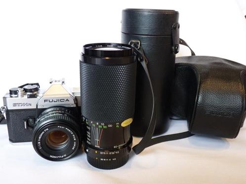 Fujica STX-1N, X-Fujinon 1.9/50mm FM, 1982 + Soligor 80-200m, Audio, Tv en Foto, Fotocamera's Analoog, Zo goed als nieuw, Spiegelreflex