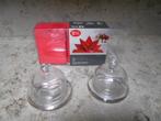 2 nieuwe mini stolpjes, Huis en Inrichting, Ophalen of Verzenden, Nieuw, Glas