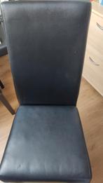 6 zwarte eetkamerstoelen, Huis en Inrichting, Stoelen, Ophalen, Kunststof, Gebruikt, Zwart